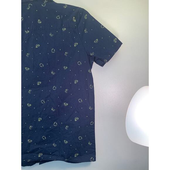 ART CLASS Boy’s Navy Gamer Button Down Short Sleeve Shirt / Size: XL 16 - Picture 8 of 10